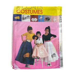 90s McCalls 9453 Sewing Pattern Size 5-6 Girls Circle Skirt and Petticoat UNCUT